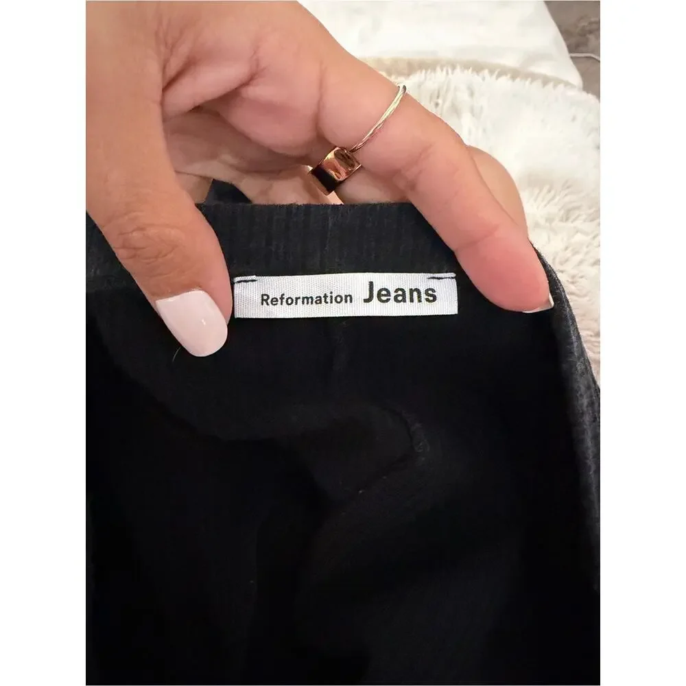 Reformation Paige Knit Top in Black Small